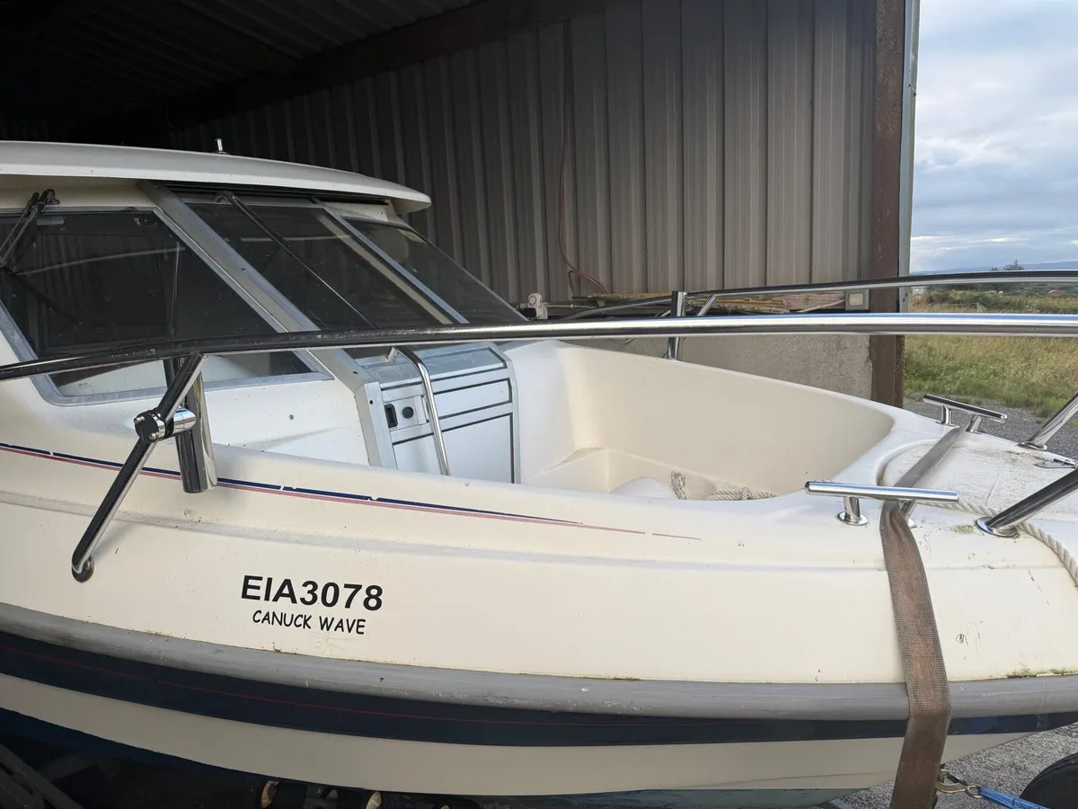 Boat with Yamaha Outboard on Trailer - Image 3