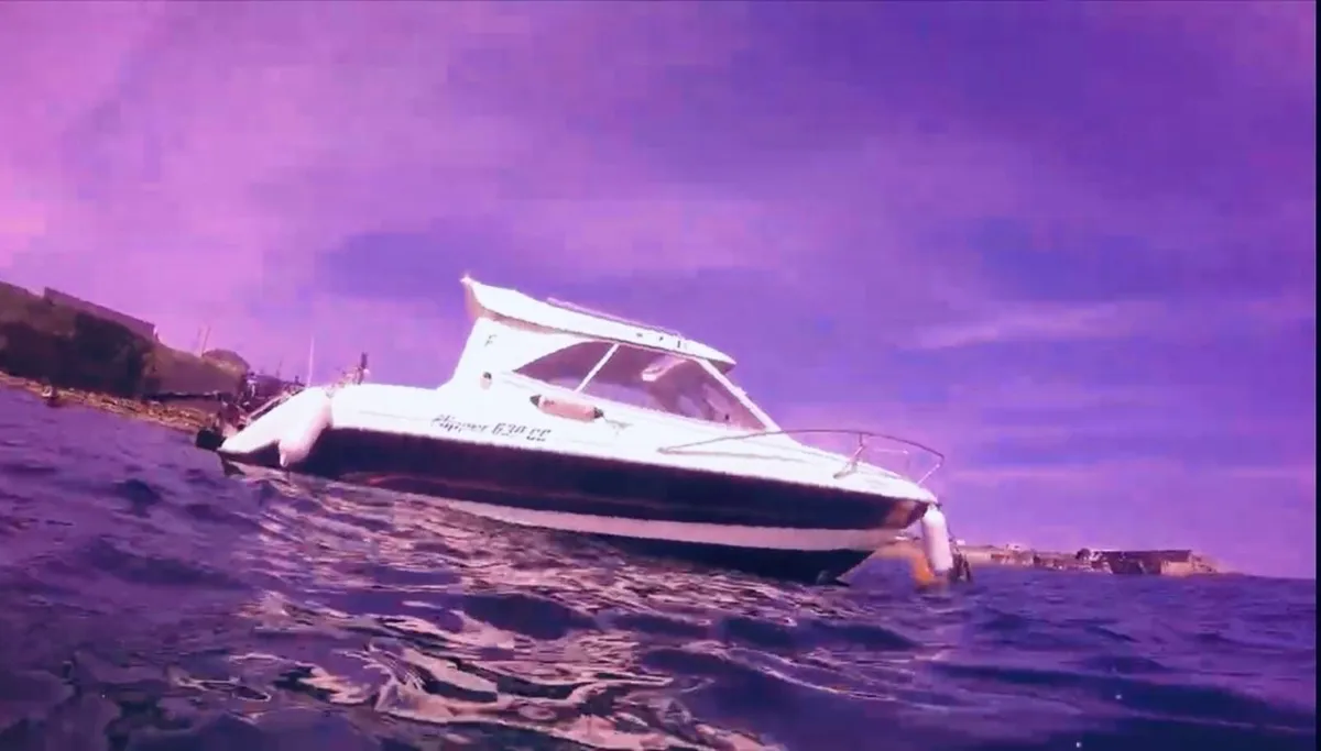 Boat with Yamaha Outboard on Trailer - Image 1