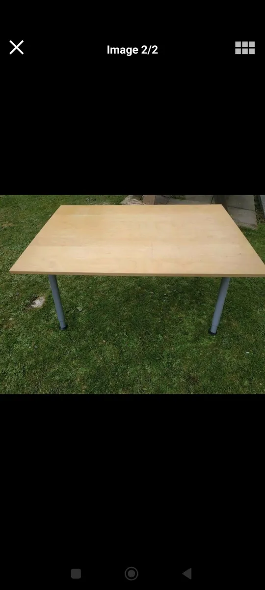 IKEA 'Galant' extendable legs study table. - Image 1