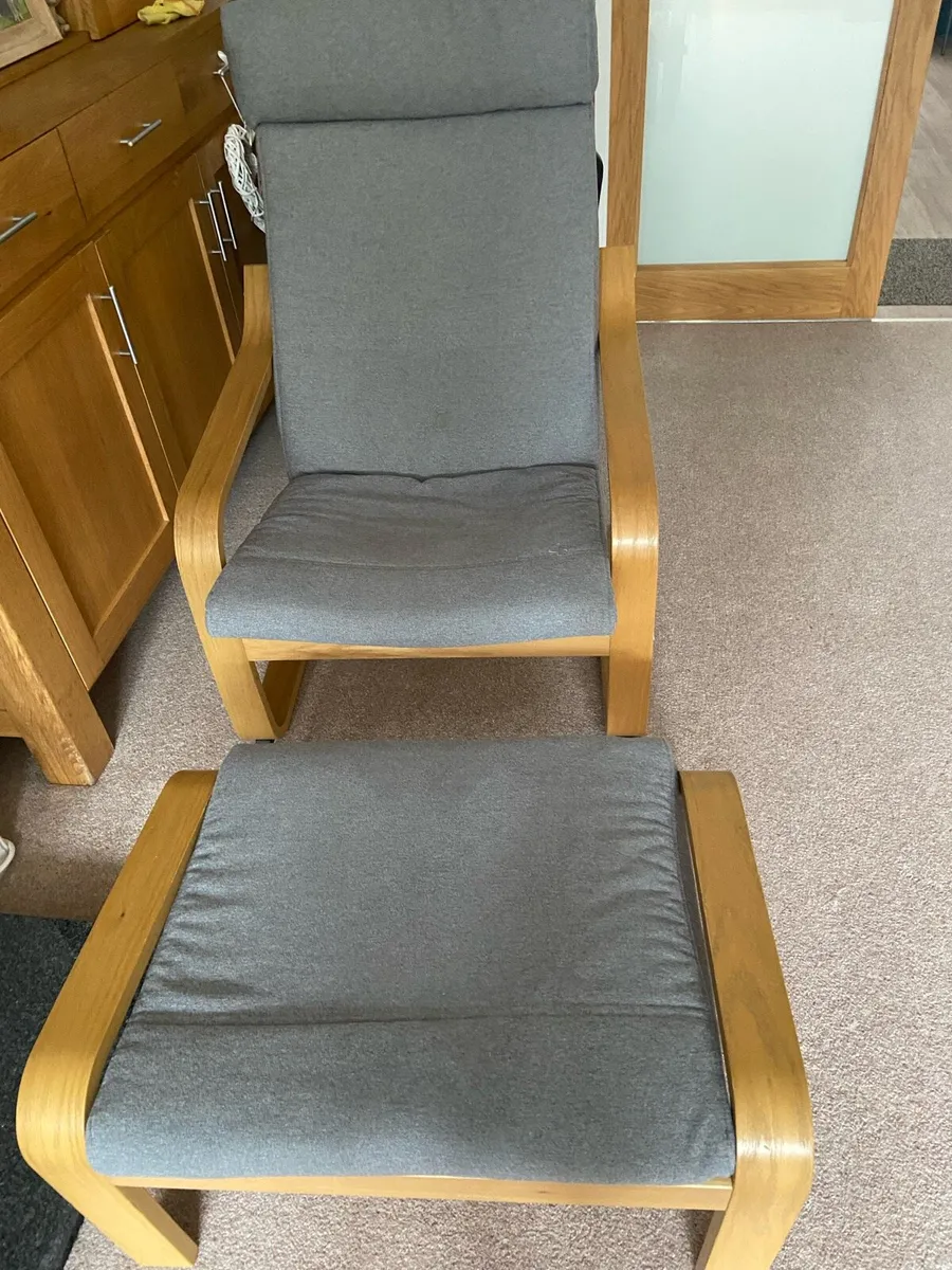 Ikea Armchair & Footstool - Image 1