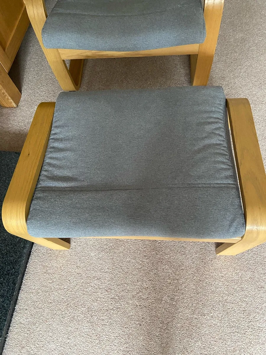 Ikea Armchair & Footstool - Image 2