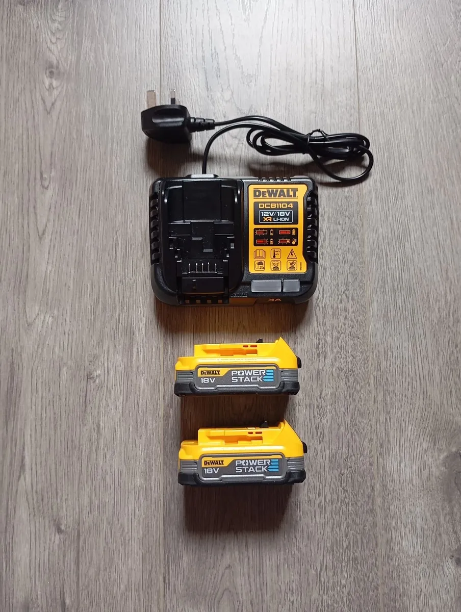 DeWalt Powerstack Batteries & Charger (New) - Image 1