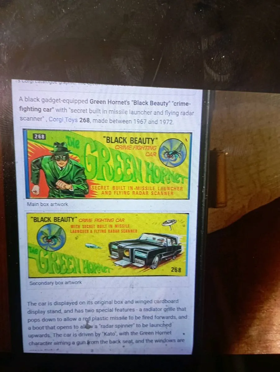 VINTAGE CORGI  THE GREEN HORNET  BLACK BEAUTY - Image 4