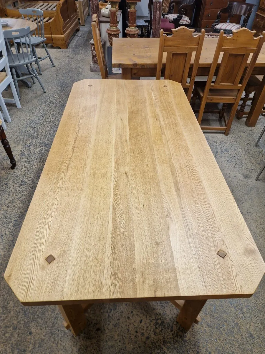 6ft×3ft light oak table - Image 2