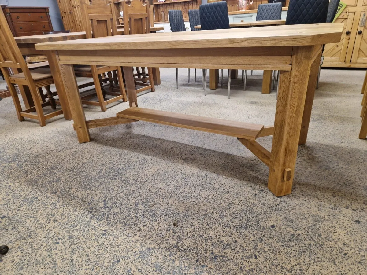 6ft×3ft light oak table - Image 3
