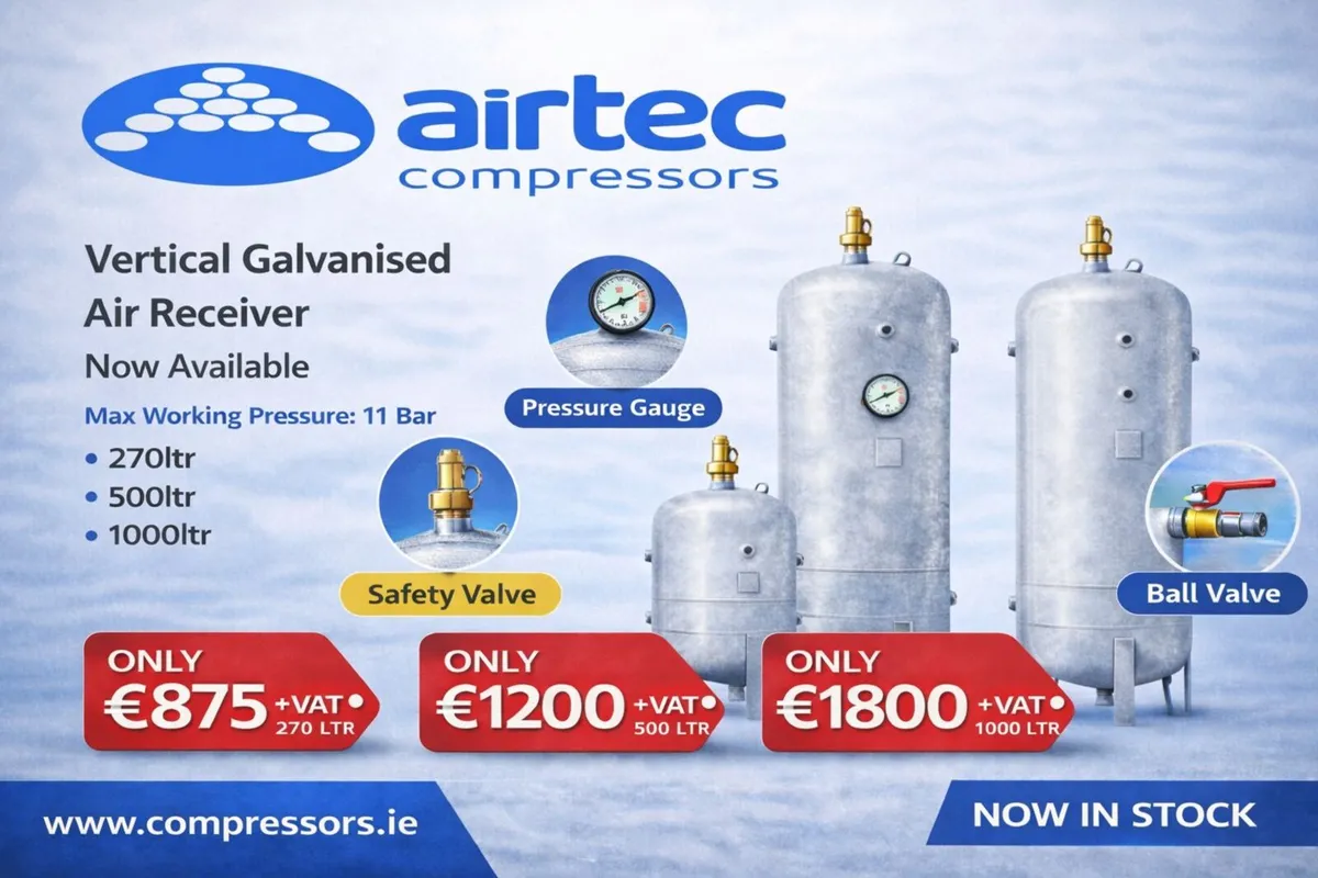 COMPRESSOR - AIR RECEIVERS - IN STOCK NOW - Image 1