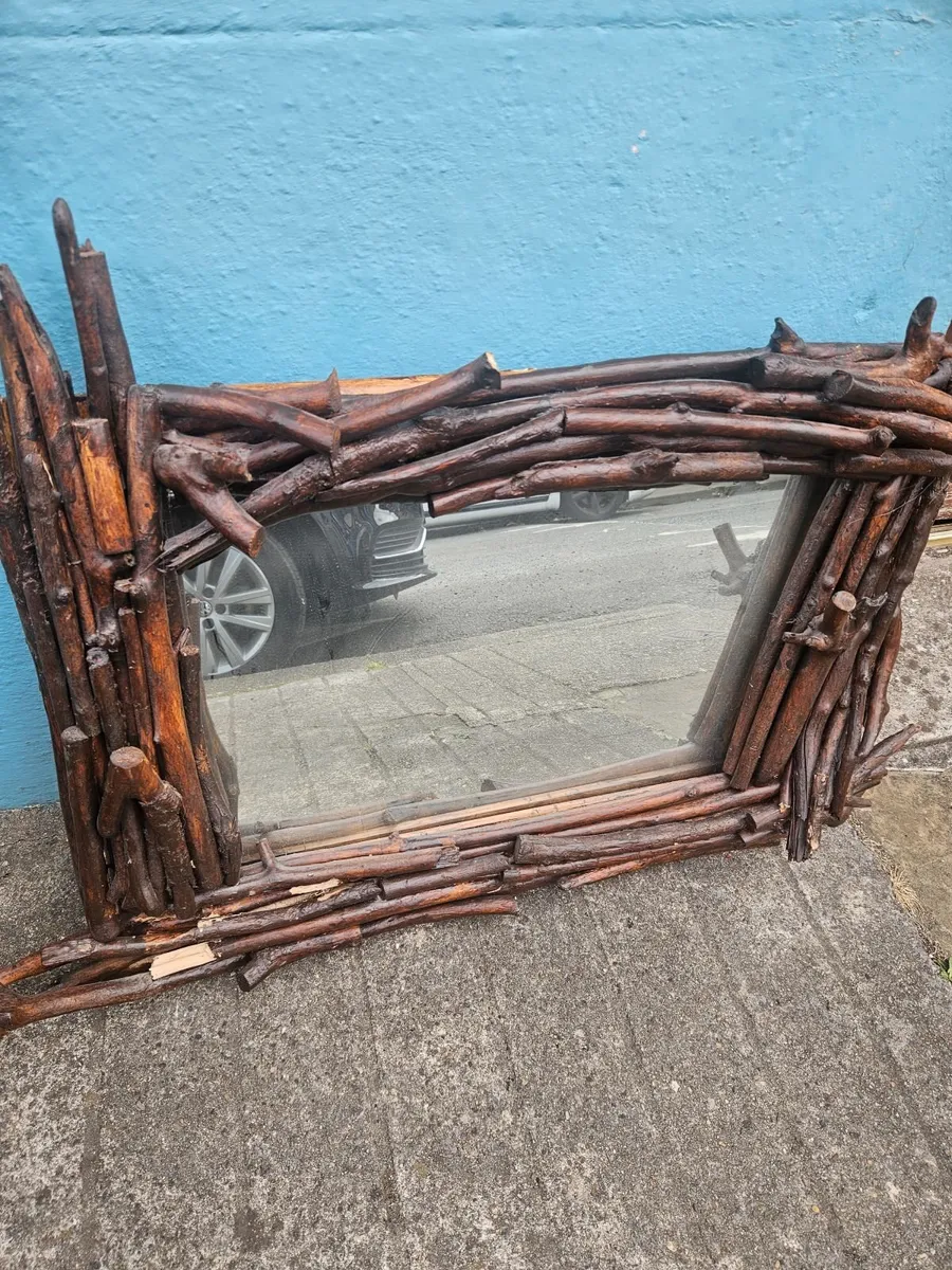 Vintage Arts and Crafts Style Mirror - Image 3