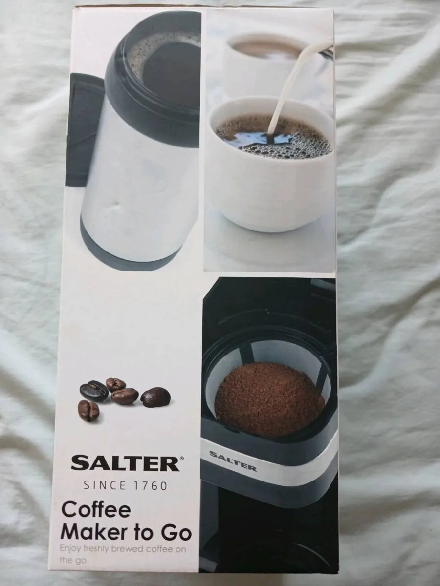 New in box coffee maker and steel travel mug - Image 4