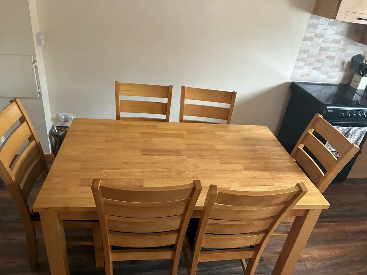 Table and 6 Chairs - Image 1