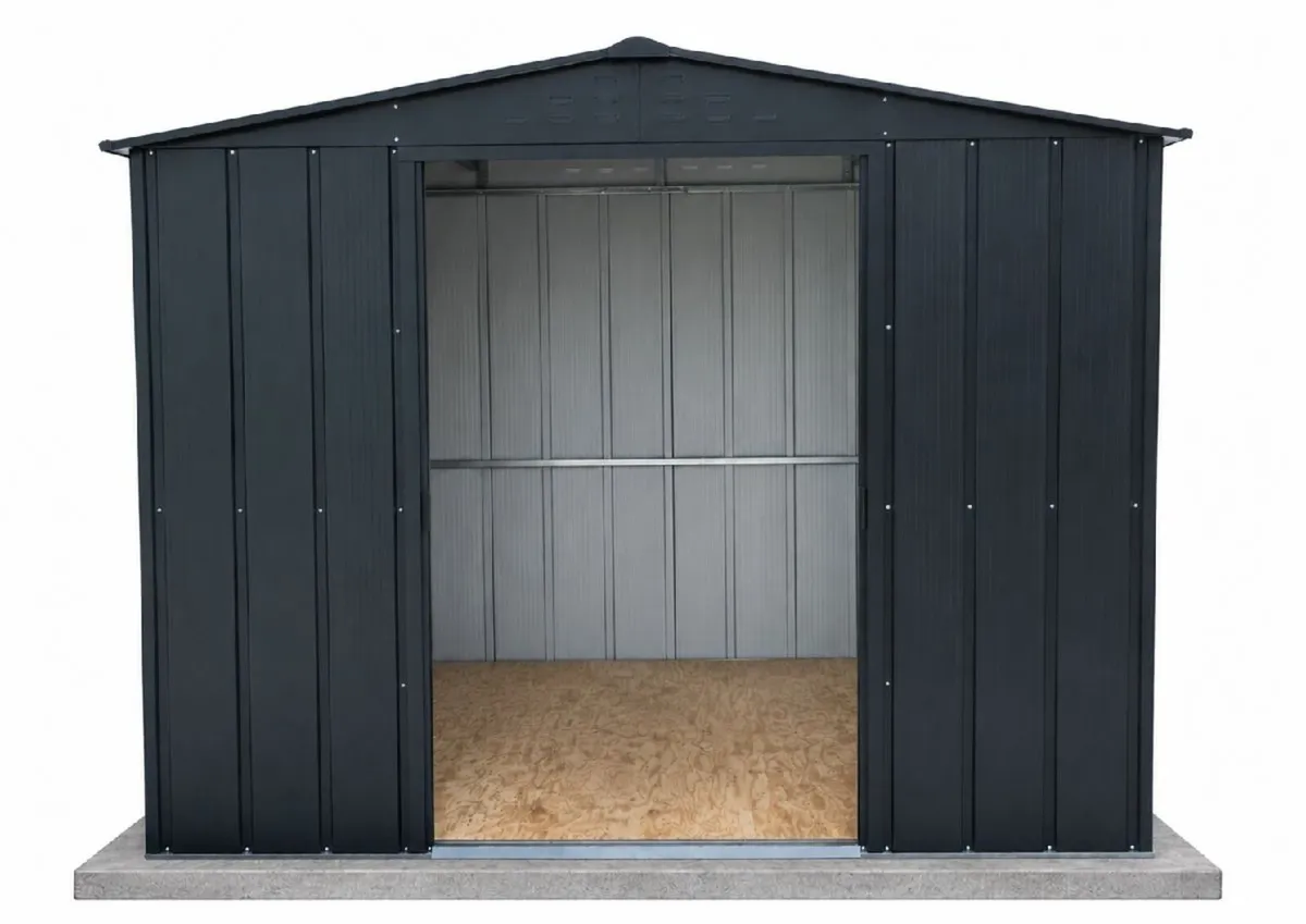 8×6 TOP Titan Steel Garden Shed – Grey - Image 2