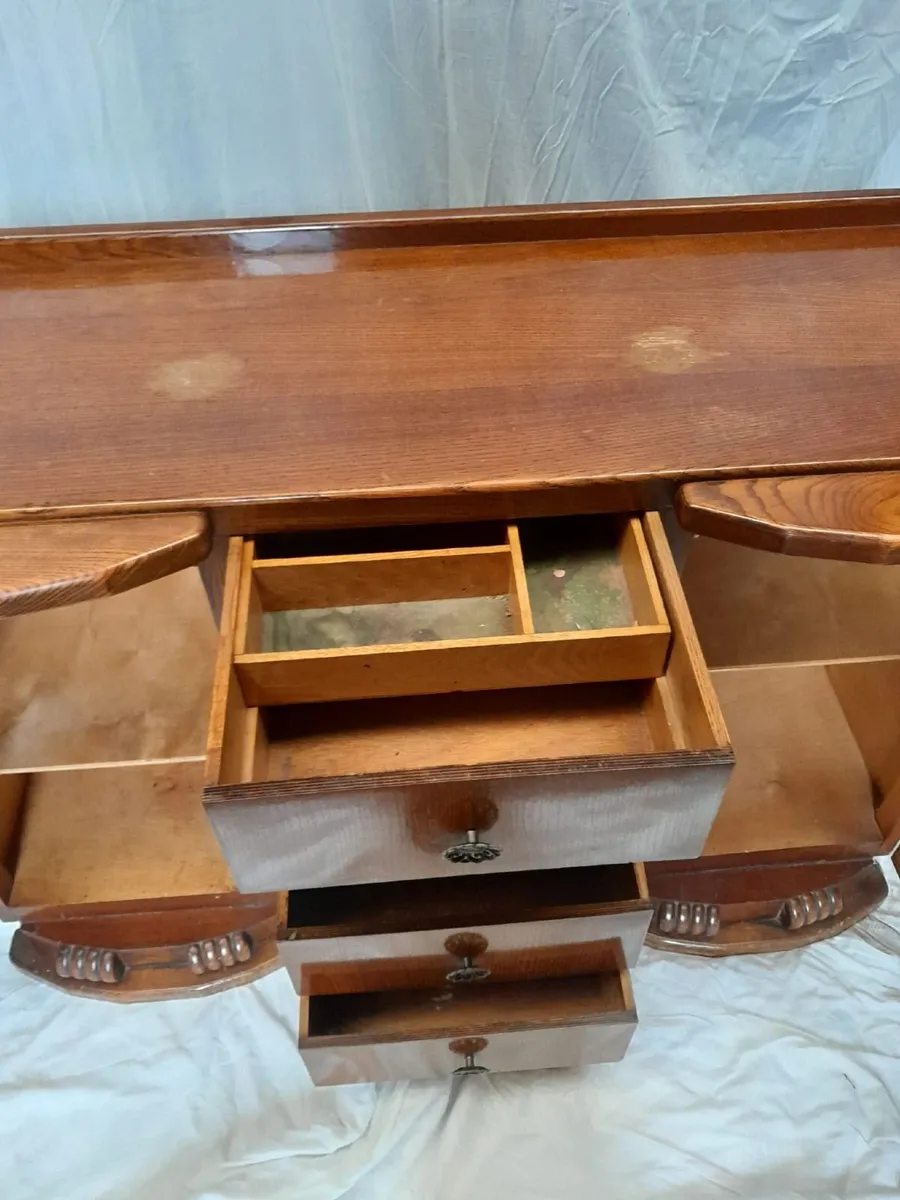 Art deco solid oak side board - Image 2