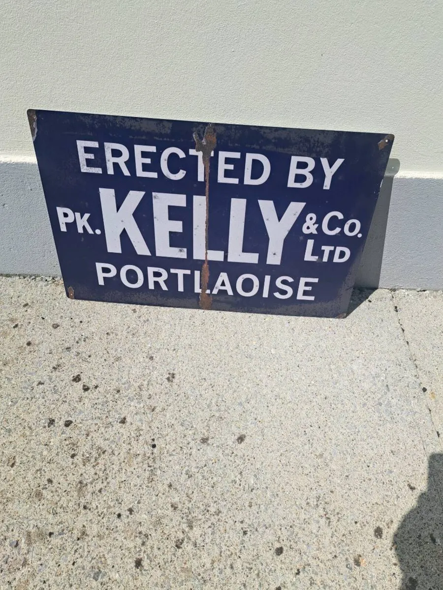Large  Kelly portloish metal sign - Image 1