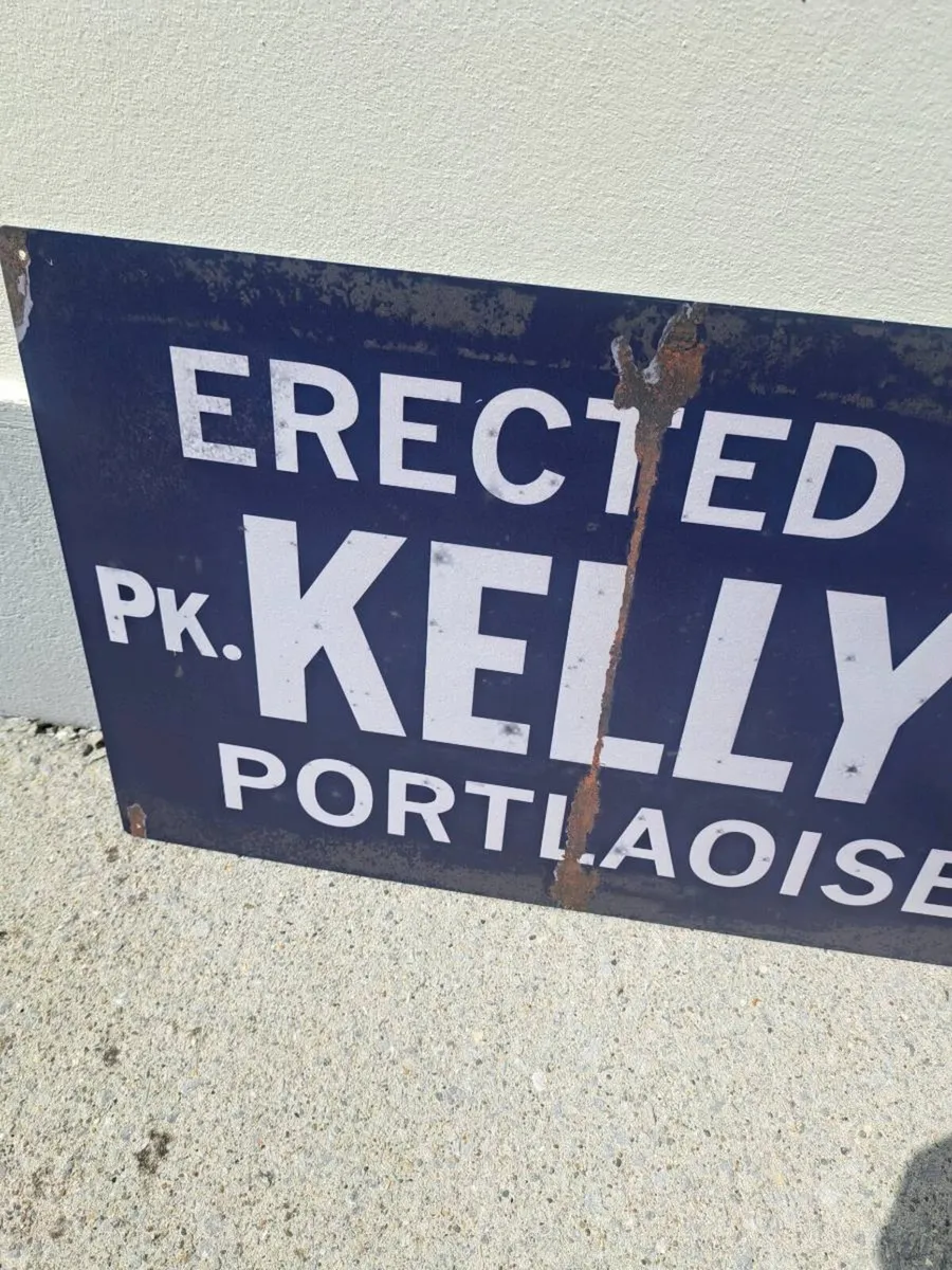 Large  Kelly portloish metal sign - Image 2