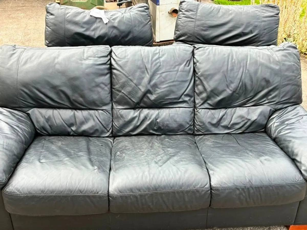Free Leather Couch and 2 Arm Chairs - Image 1