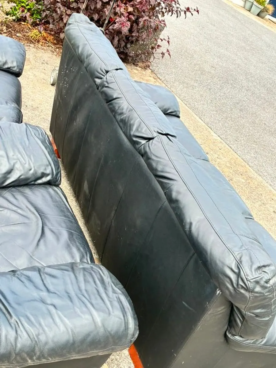 Free Leather Couch and 2 Arm Chairs - Image 2