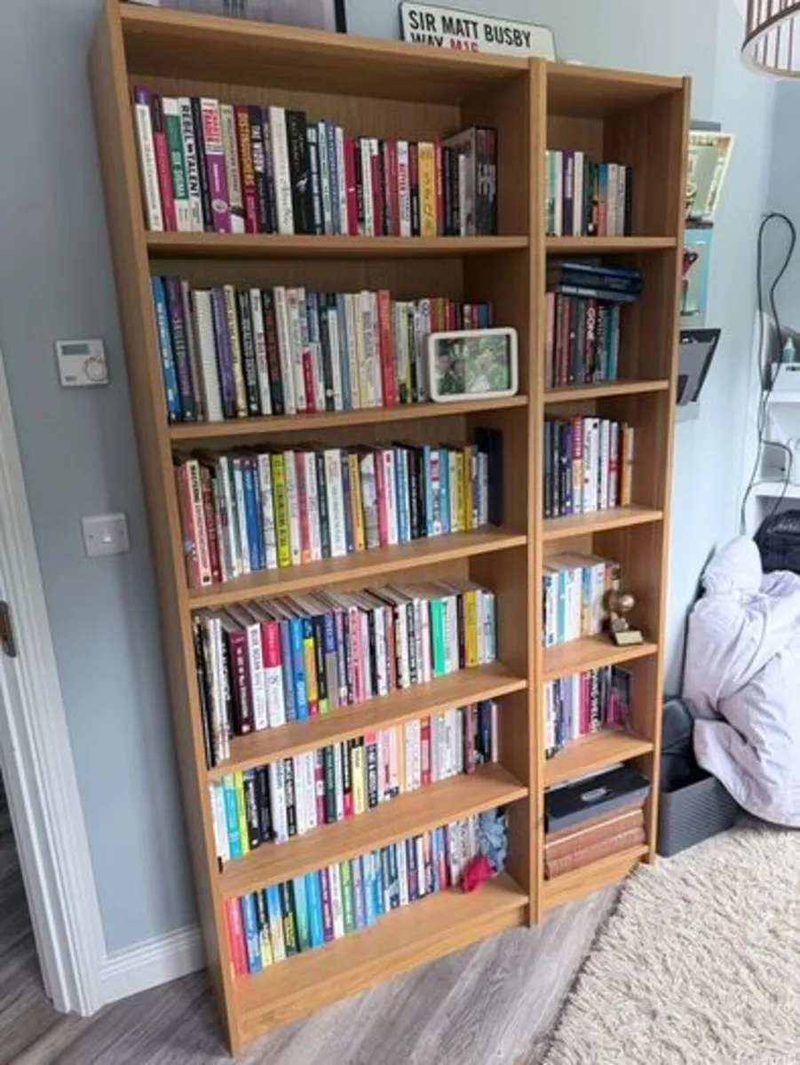 IKEA BILLY Bookcases Beech Effect Pair - Image 1