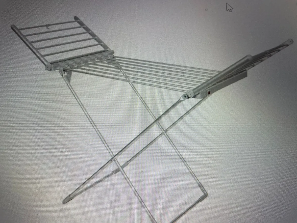 Electric Heated Clothes Airer with Cover - Image 2