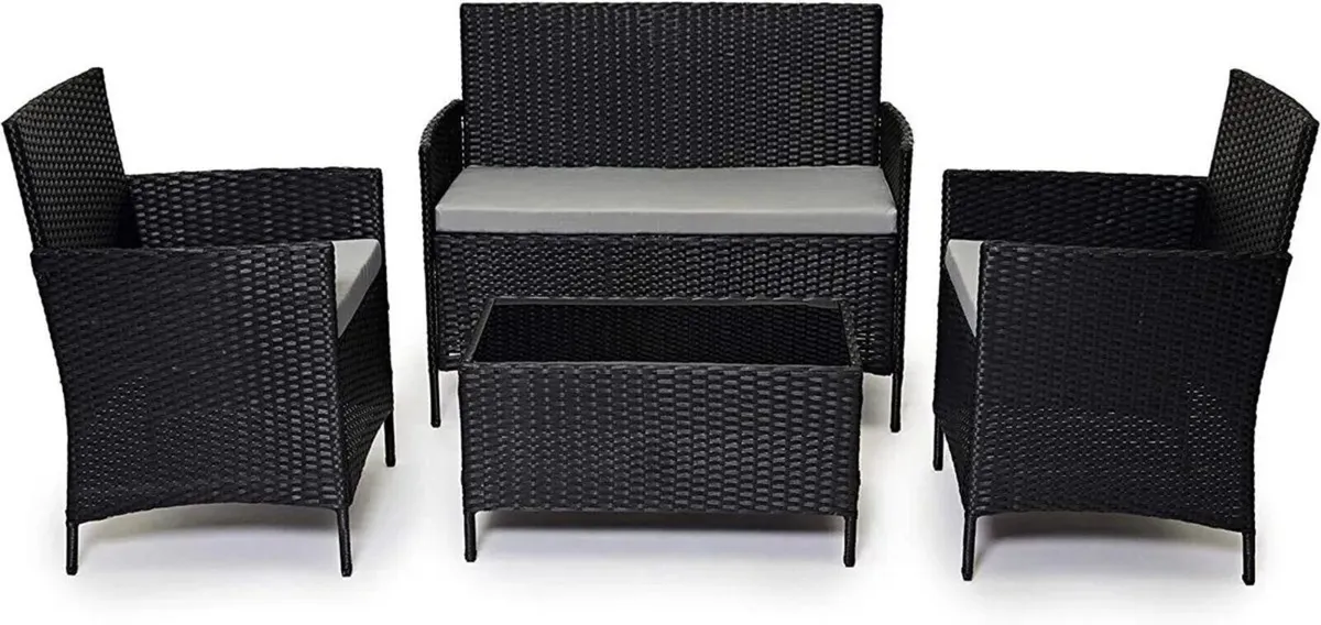 Rattan Garden Chair 4 Piece Outdoor Furniture - Image 2
