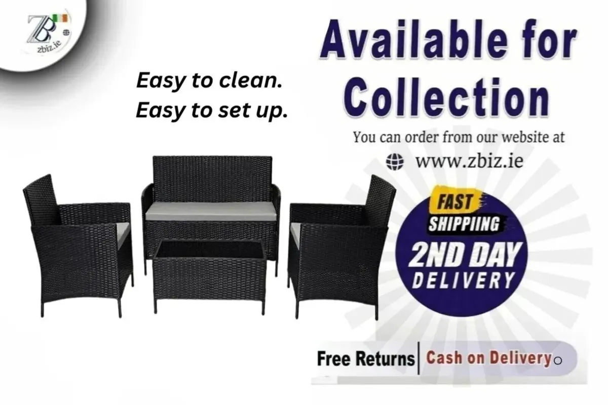 Rattan Garden Chair 4 Piece Outdoor Furniture - Image 1