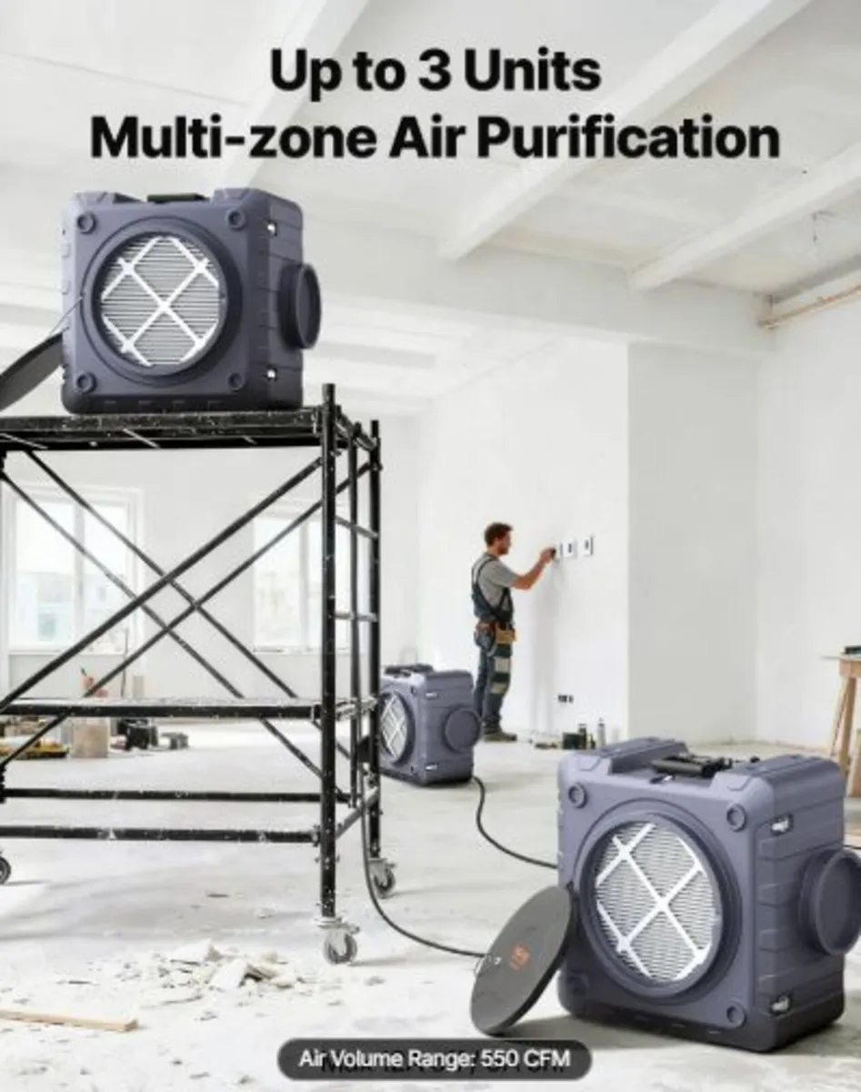 Air Purifier with 3 Stage Stackable Negative Air - Image 2