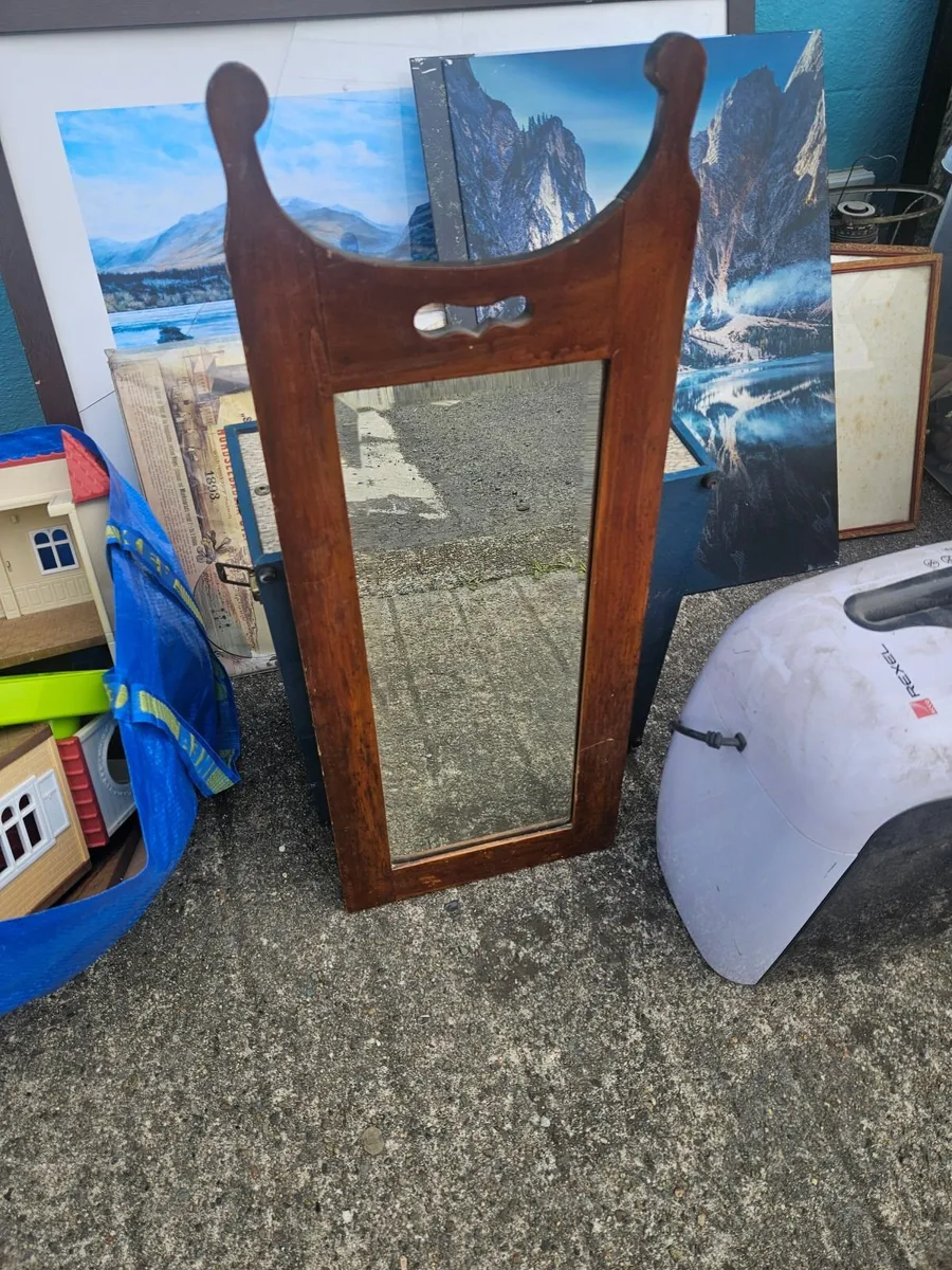Vintage Victorian Edwardian Wall Mirror - Image 2