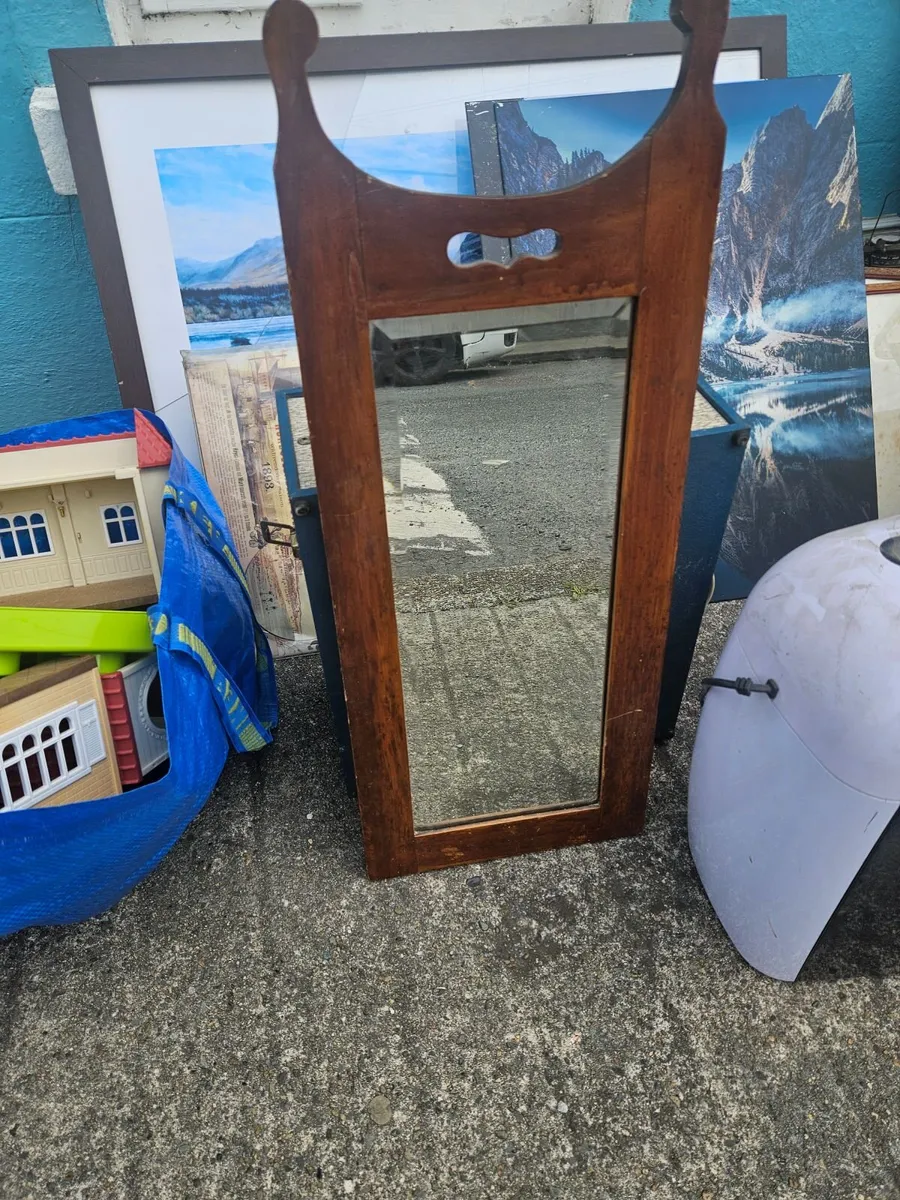 Vintage Victorian Edwardian Wall Mirror - Image 3