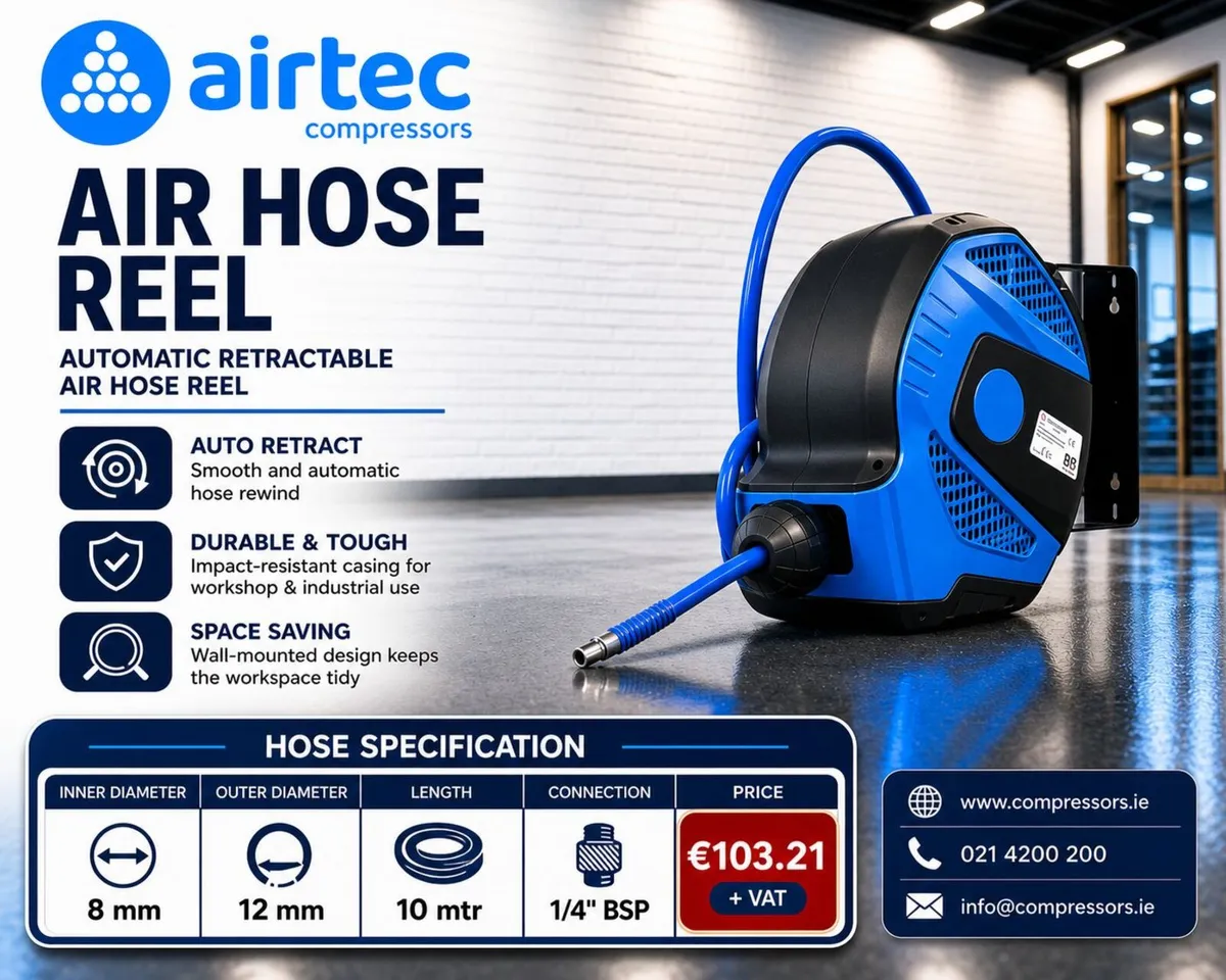 COMPRESSOR -HOSE REELS (10, 15 & 20 Mtr) -IN STOCK - Image 1