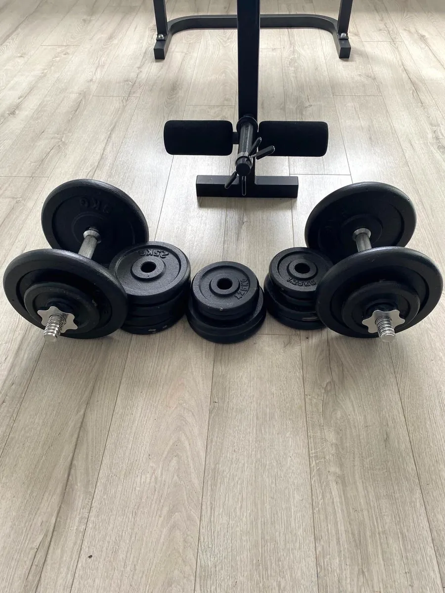 Rival Weight Bench + 50kg Barbell & Dumbbell Set - Image 4