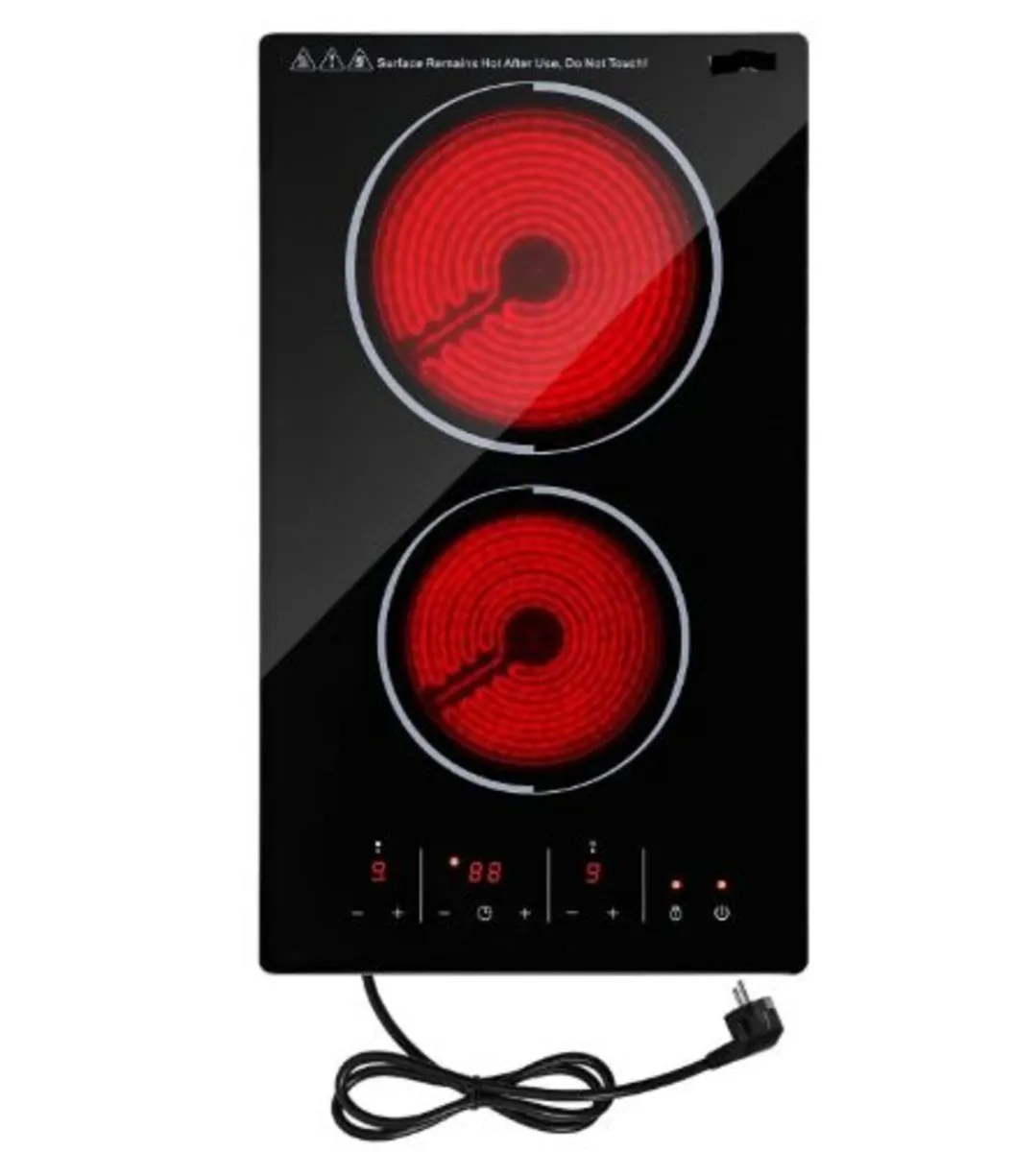 Electric Cooktop 30cm 2 Burners Portable Stove Top - Image 1