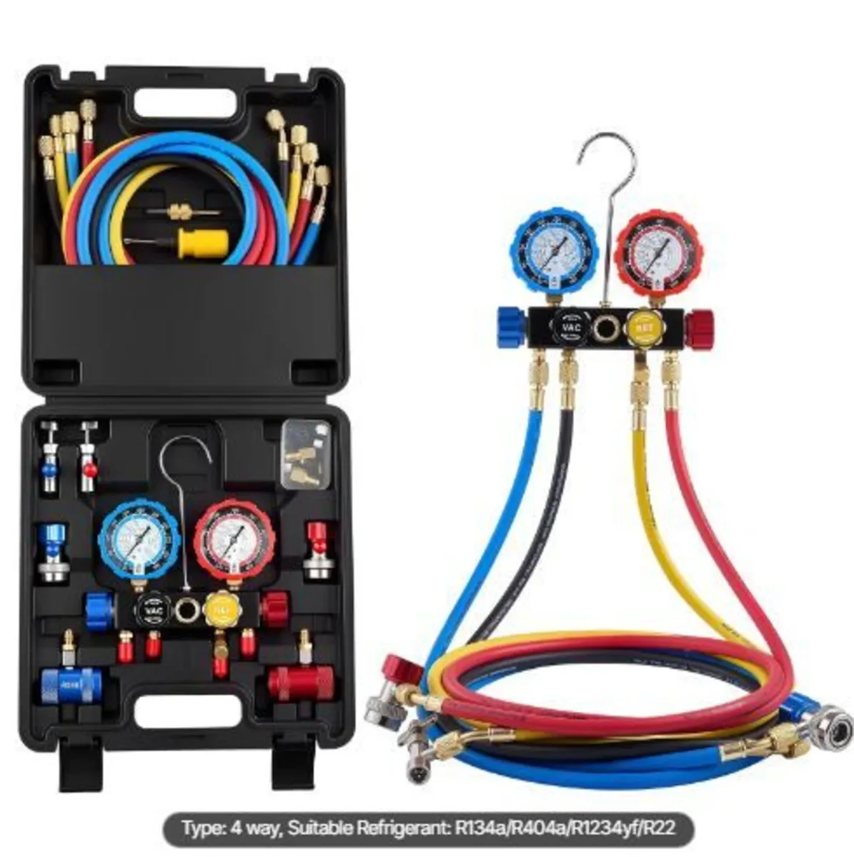 AC Manifold Gauge Set for R134a R404A R1234yf R22 - Image 3