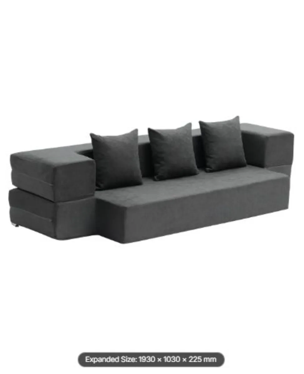 Folding Sofa Bed, 3-in-1 Foldable Couch Bed - Image 1