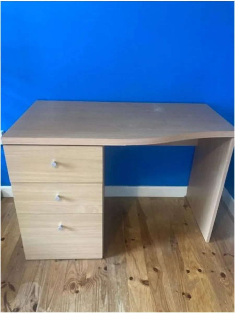 SALE: Strong Wooden Desk with 3 drawers - Image 1