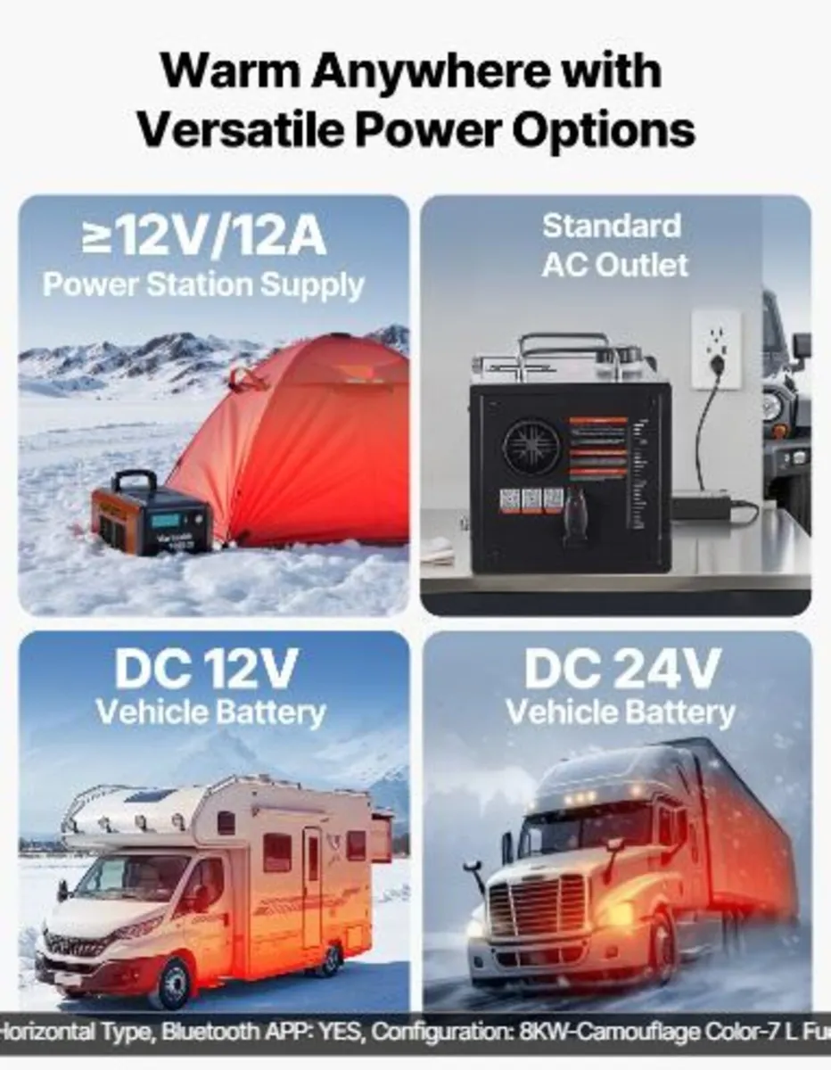 Diesel Heater, 5-8KW, DC 12V/24V - Image 2