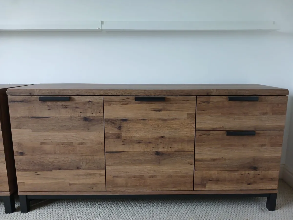 Two IKEA Besta Walnut Effect Sideboard - Image 1