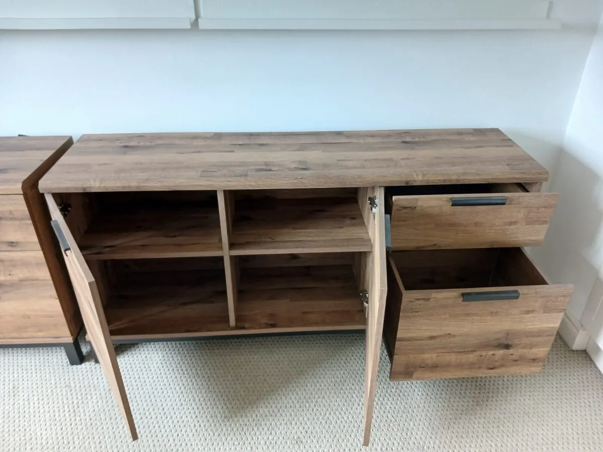 Two IKEA Besta Walnut Effect Sideboard - Image 3