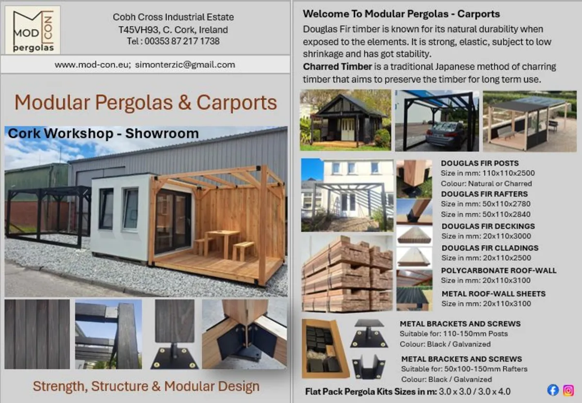 Pergolas-Carports-Sheds-Modular Constructions - Image 1