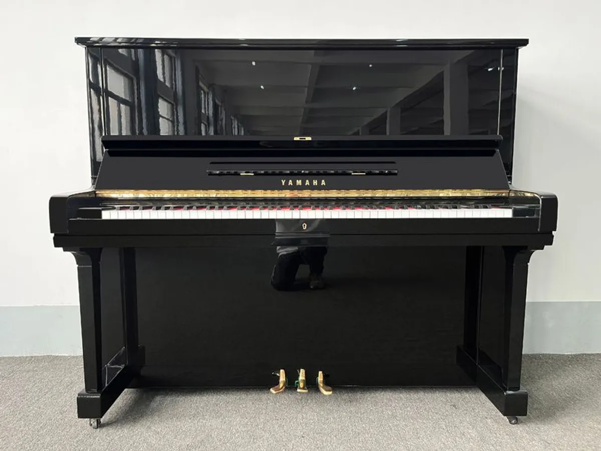 Yamaha U3F Upright Piano, Polished Ebony, Refurbished - Image 1