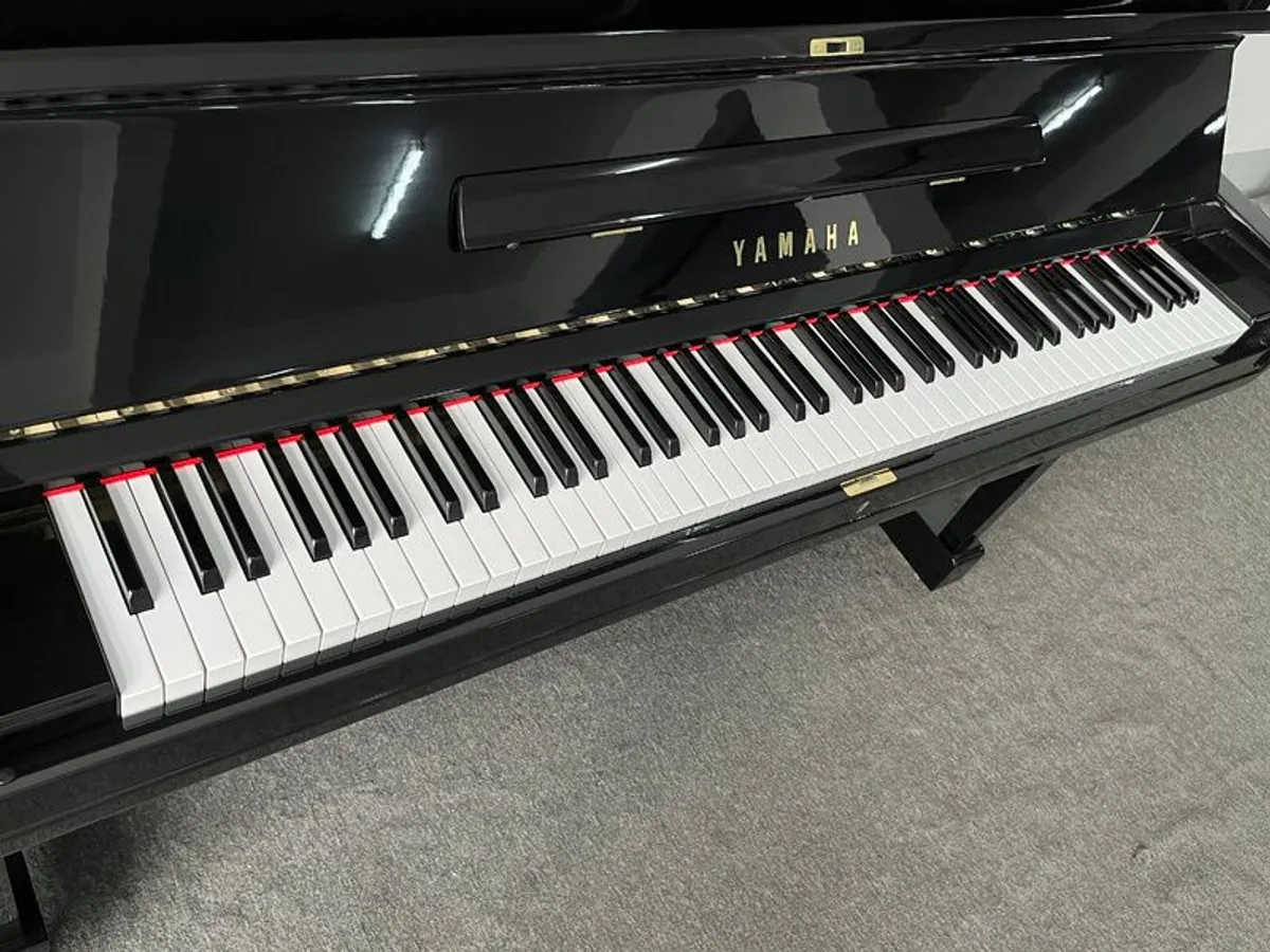Yamaha U3F Upright Piano, Polished Ebony, Refurbished - Image 2