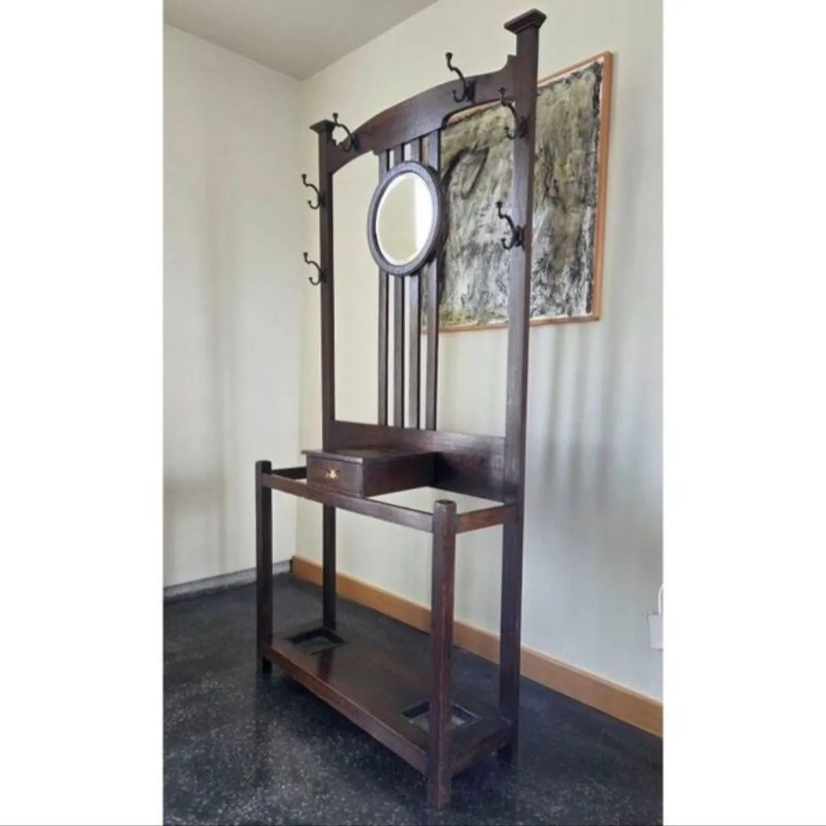 Edwardian Hall Stand with Mirror – Excellent Condi - Image 1