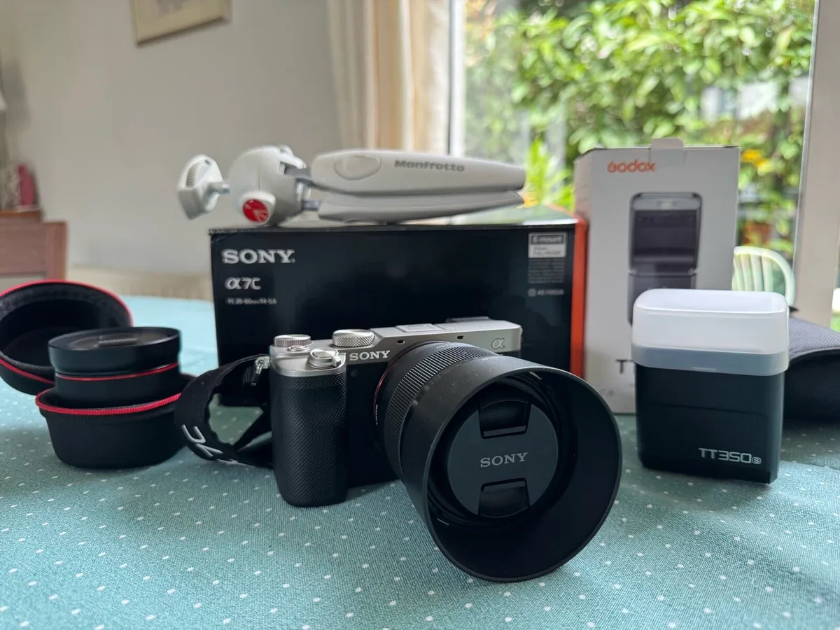 Sony Alpha C with Extra lens + flash and Tripod - Image 1