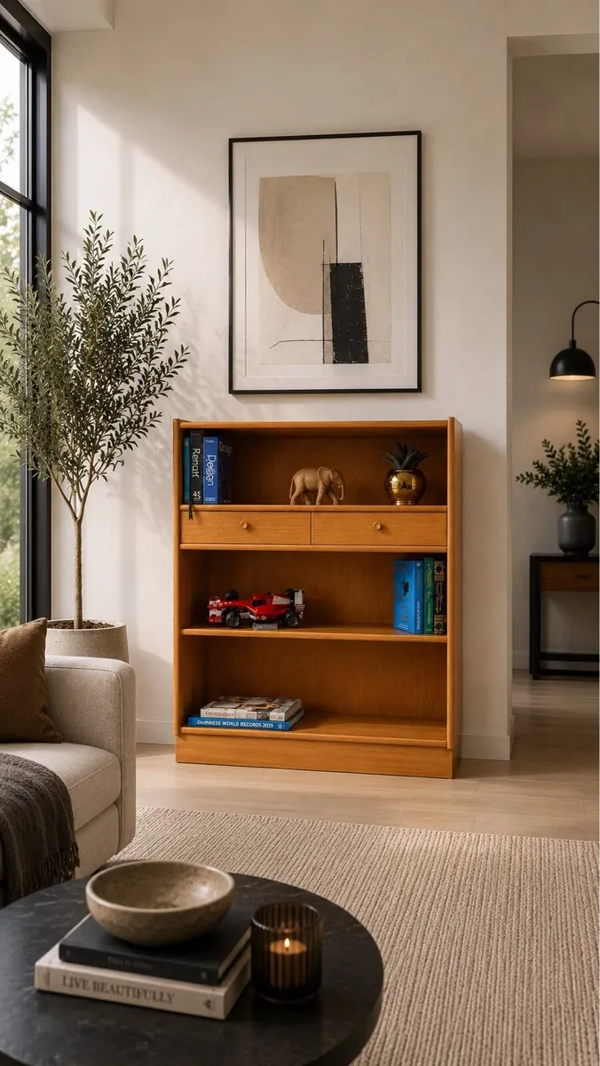 Mid Century Nathan Teak Bookcase - Image 1
