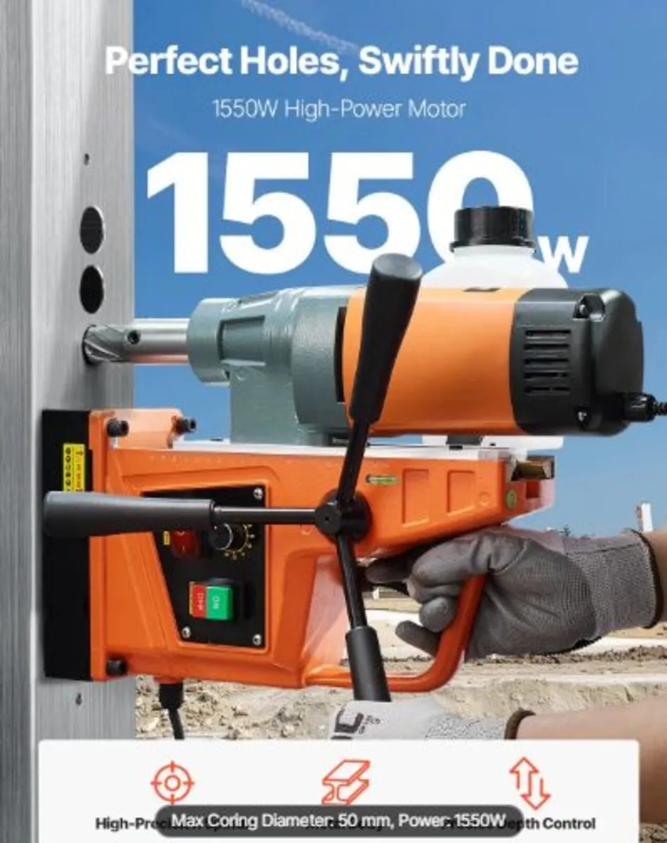 Magnetic Drill, 1550W Motor 2 in Boring Diameter, - Image 2