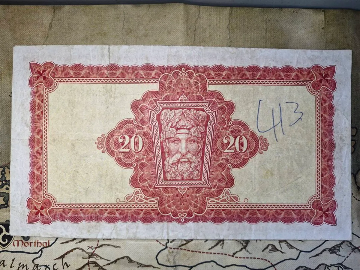 20 Pound Lady Lavery 23/10/57 IRISH NOTE - Image 2