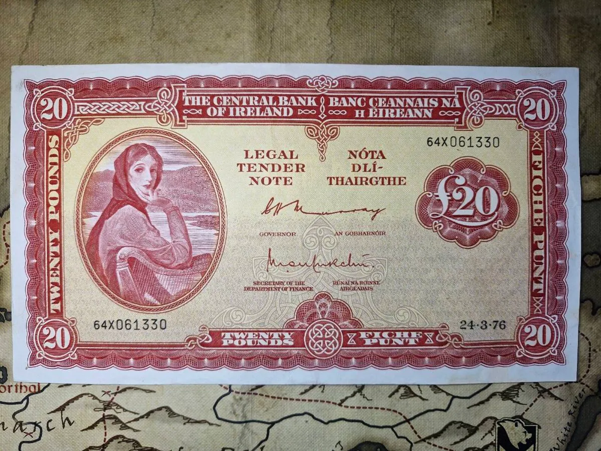 20 Pound Lady Lavery 24/3/76 IRISH NOTE - Image 1