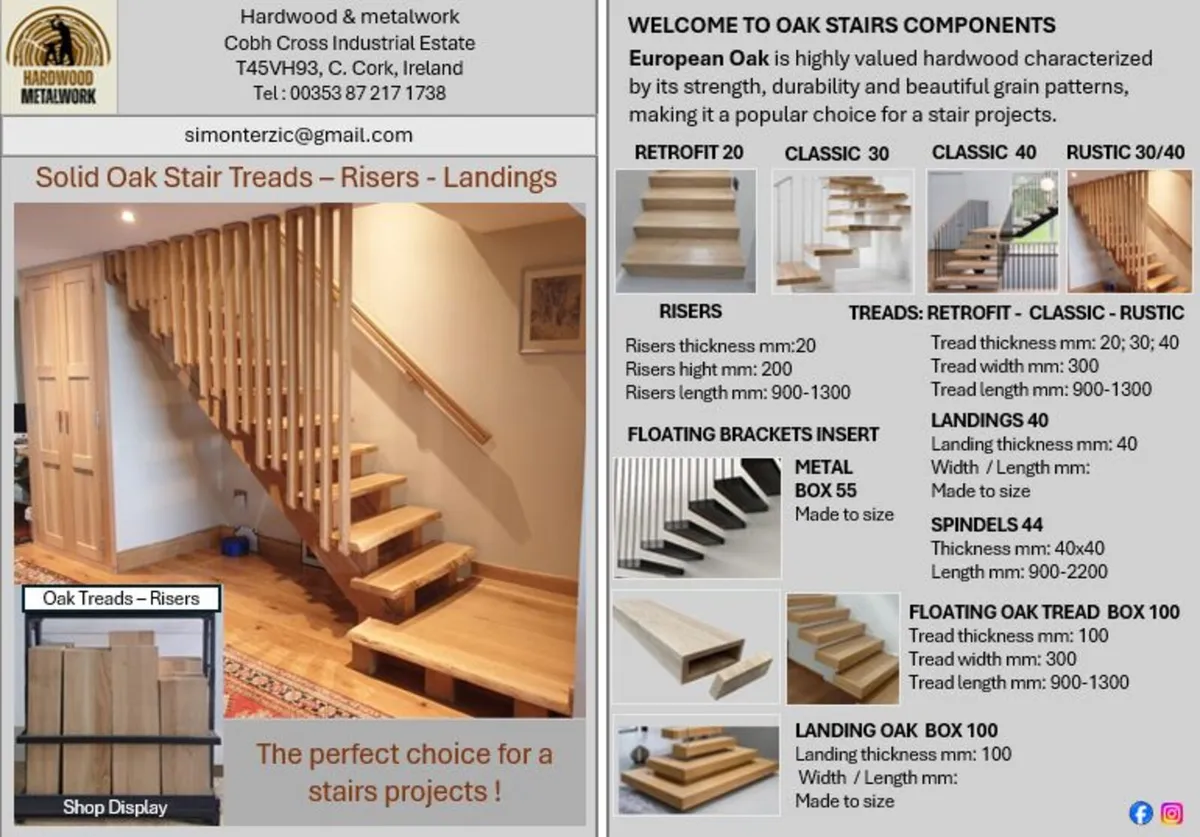 Oak Stair Treads-Risers-Landings-Stair Projects - Image 1