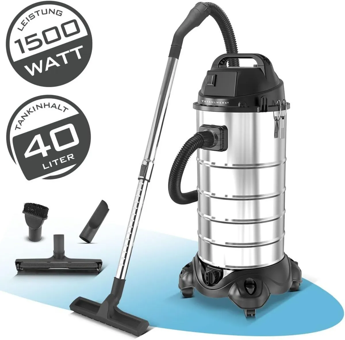 Wet Dry Vacuum 40L Commercial Dust Extractor - Image 1