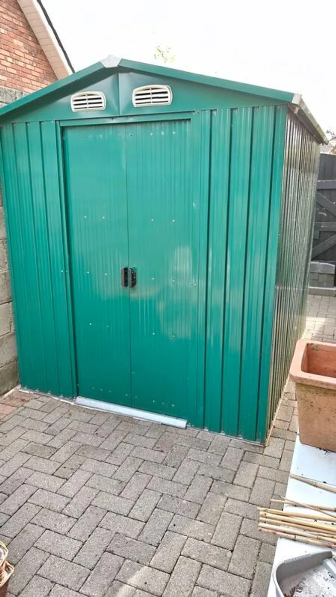 Second hand Steel Shed 6ft x 8ft - Image 1