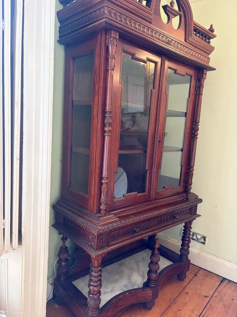 Late Victorian Display/China Cabinet - Image 2