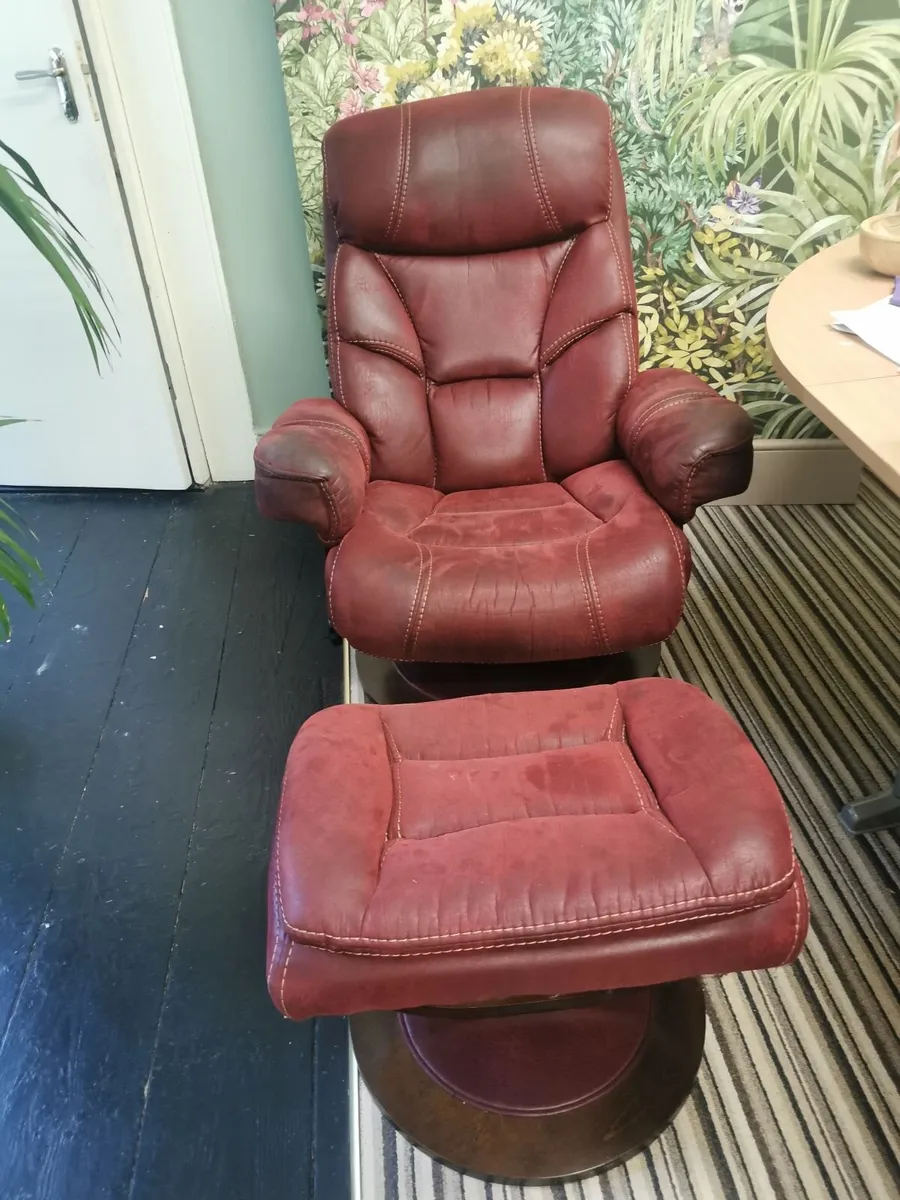 Chair and footstool - Image 1
