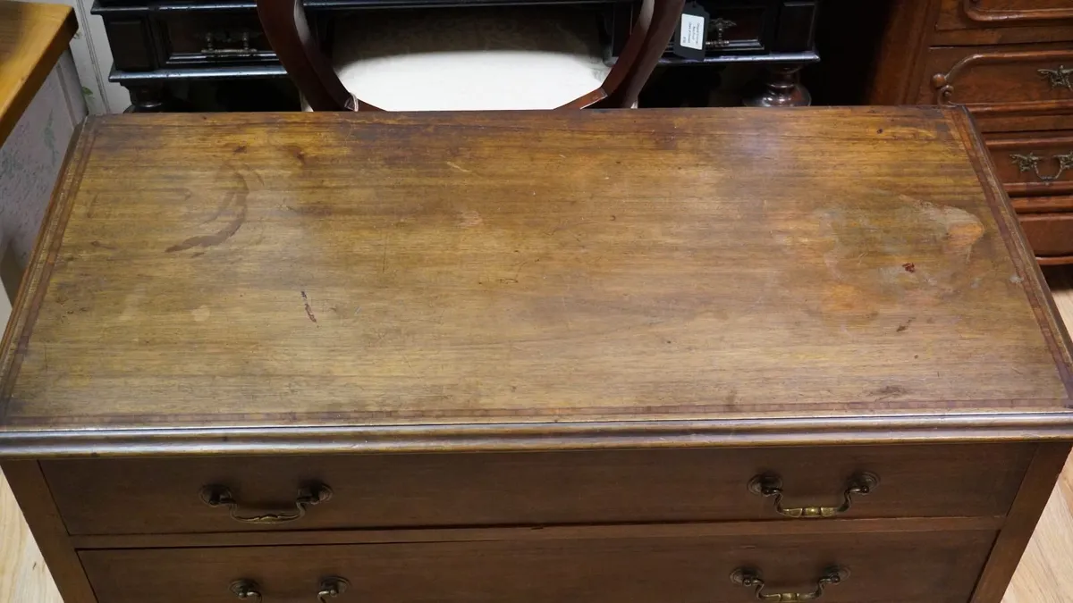 Vintage Mahogany Low Chest of Drawers - Image 4